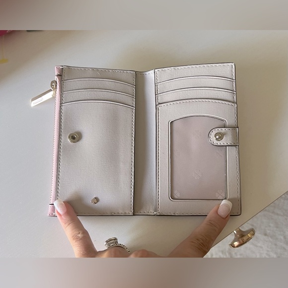 KATE SPADE Pink and Gray Snap Wallet - LIKE NEW - Picture 7 of 11